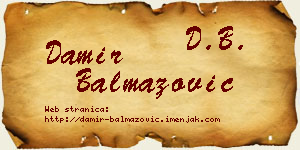 Damir Balmazović vizit kartica